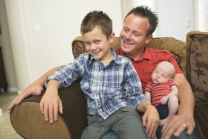 Nate enjoys time with the boys. 